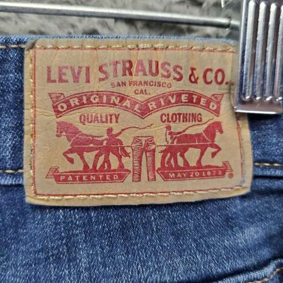 Levis Jeans Womens 29 Blue 725 High Rise Bootcut Stretch Denim Casual Fit - Picture 2 of 16
